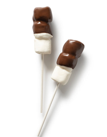 half chocolate dipped marshmallow