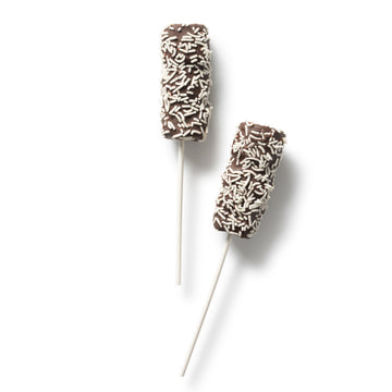 white sprinkle chocolate dipped marshmallow