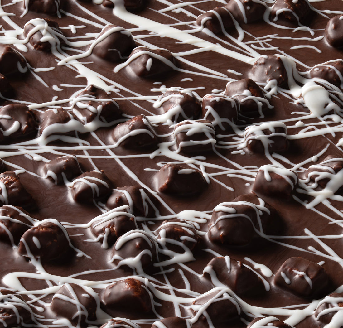 Belgian Chocolate Slab with marshmallow and nut brittle