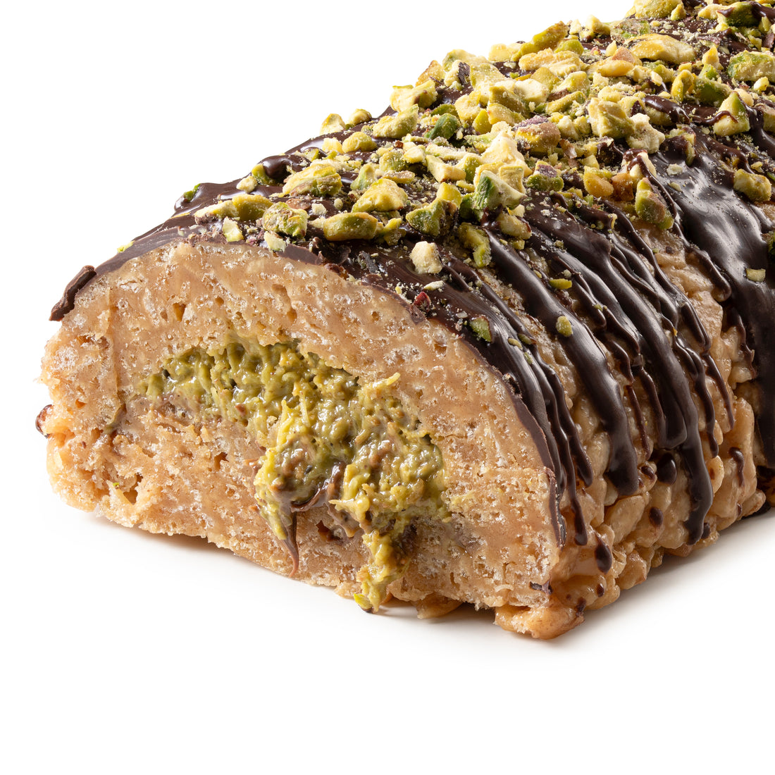 Peanut Chew Log with Dubai filling